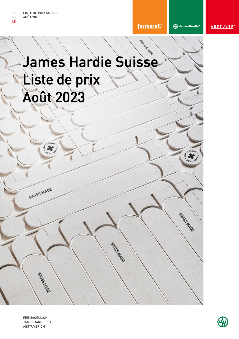 James Hardie Europe - nouvelle liste de prix Suisse 2023